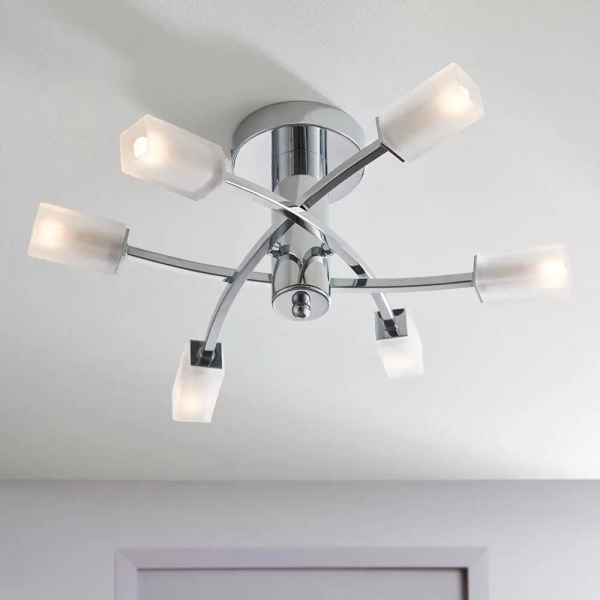 Metalowa lampa sufitowa Havana 146-6CH chrom przezroczysty
