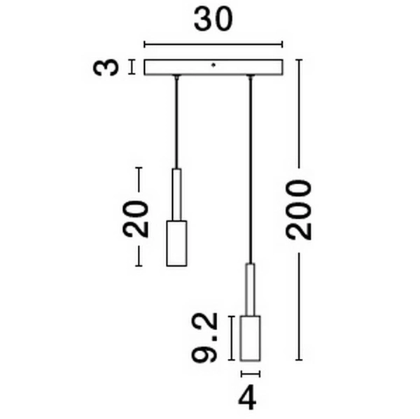 Minimalistyczna lampa wisząca Bahama LE43624 LED 14W 3000K czarna