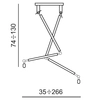 Regulowana lampa wisząca Zyta AZ4191+2xAZ2600 do salonu czarna