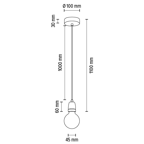 Lampa wisząca PORCIA 9181102 ceramiczna loftowy zwis biały grafitowy