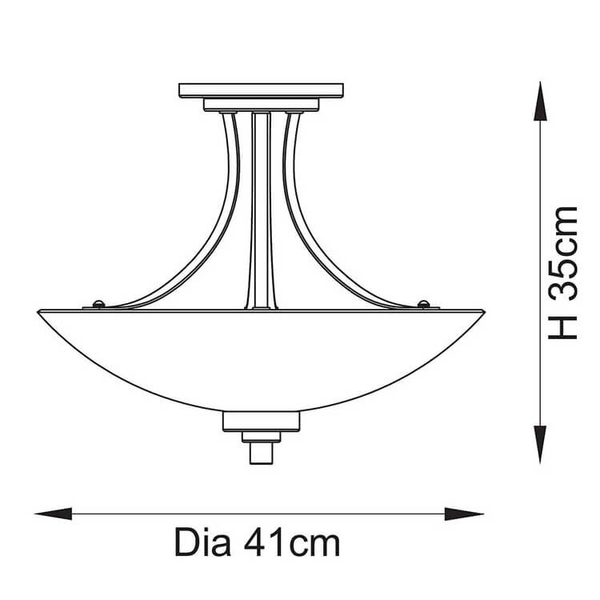 Sufitowa lampa półokrągła Welles 112438 szklana metalowa biała mosiądz