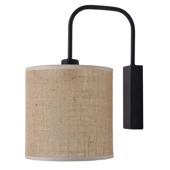 Ścienna lampa Lamego 4047 Shilo do przedpokoju walec jutowa beżowa