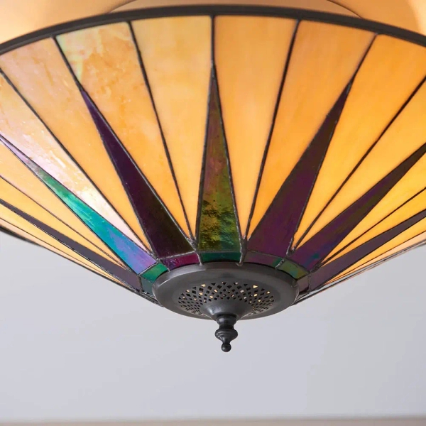Szklana lampa sufitowa Dark star 70240 tiffany witraż do sypialni kolorowa