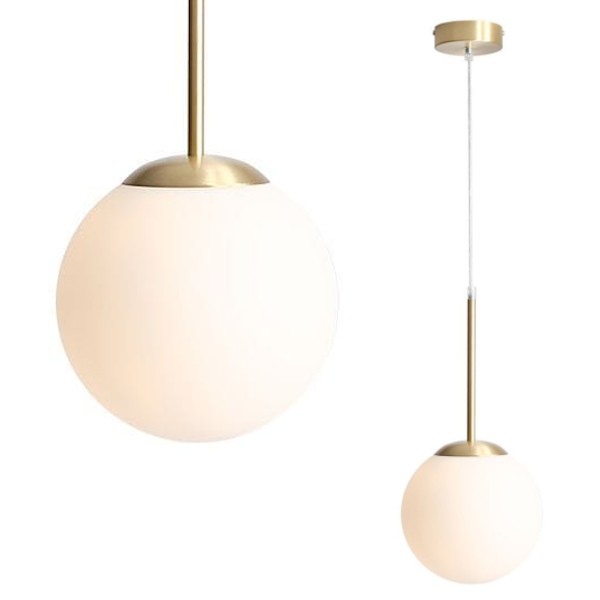 Wisząca lampa BOSSO 1087XS40 Aldex nowoczesna kula mosiądz
