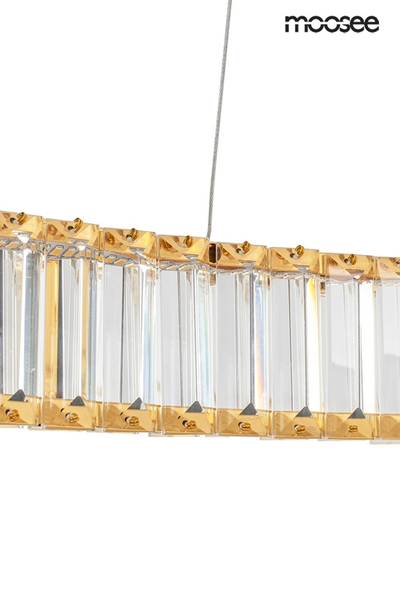 Glamour lampa wisząca Liberty LED 24W 3000K złoty ring