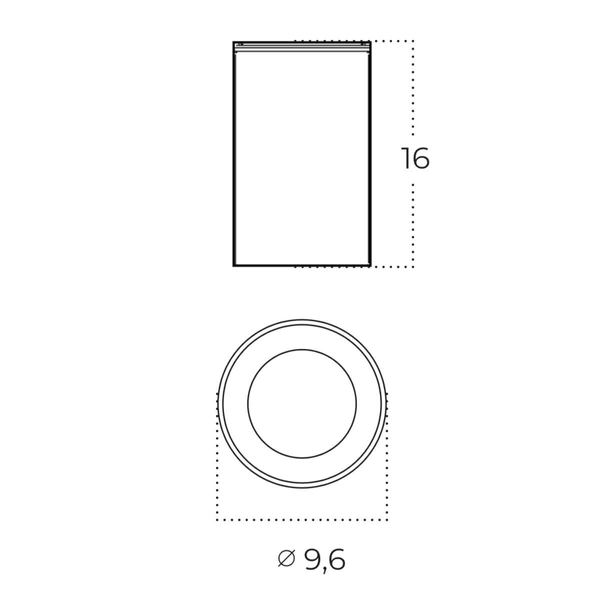 Zewnętrzna lampa sufitowa Rotor AZ6066 Azzardo metal szkło IP65 tuba biała