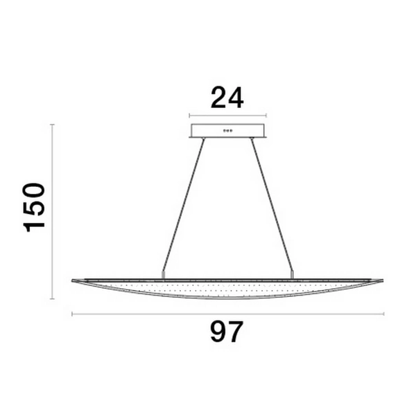 Nowoczesna lampa wisząca COLIMA LE42755 nad stół LED 31W 3000K złota