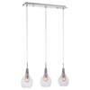 Salonowa lampa wisząca Elektra szklane krople chrom