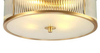 Plafon LAMPA sufitowa CGBRASION60 Copel okrągła OPRAWA szklana glamour nad łóżko mosiądz