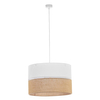 Lampa wisząca okrągła Linobianco 6573 TK Lighting naturalna biała brązowa