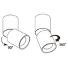Regulowana lampa sufitowa Nixa downlight tuba biała złota