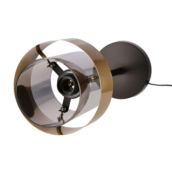 Stołowa lampa tuba Spiega 41-09531 Candellux do sypialni mosiądz czarny