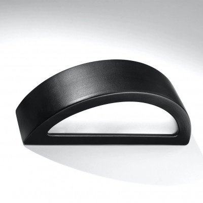 LAMPA ścienna SL.0874 ceramiczna OPRAWA półokrągły kinkiet czarny