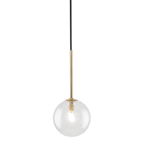 Wisząca lampa do jadalni Nilos 5941 nad stół bubble złota przezroczysta