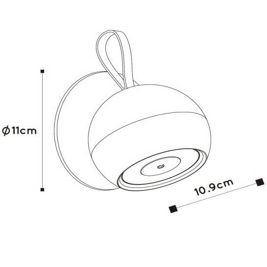 Kinkiet zewnętrzny na baterie Lunex 27251/02/30 IP54 LED 2W 3000K czarny