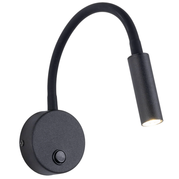Naścienny kinkiet z regulacją Lagos 5922 tubka z włącznikiem czarny