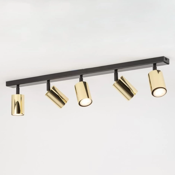 Reflektorki sufitowe na listwie Zoom 33600 Sigma regulowane złote czarne