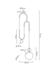 Lampa wisząca Lift MSE010100310 do salonu złota biała