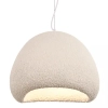 Kopułowa lampa wisząca 23160 do jadalni skandynawska biała