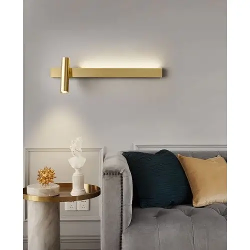 Ścienna lampa do sypialni Barra CGBARRAGOLD30L LED 10W 3000K tuba złota