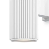 Kinkiet ogrodowy tuba metalowa ryflowana IP54 biały Rando OUTLET