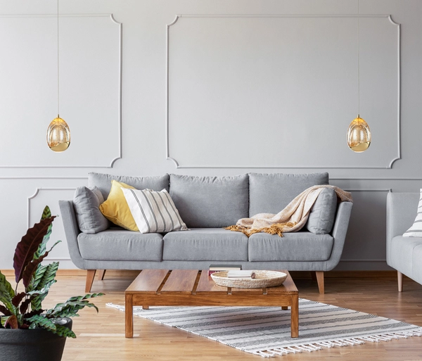 Loftowa LAMPA wisząca HUELTO PND-22112132-1A-CHPN Italux szklana OPRAWA zwis LED 4,8W 3000K kulisty złoty szampański