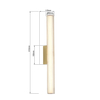 Kinkiet ścienny Linea LP-0510/1W-61 GD LED 12W 3000-6000K przezroczysty złoty
