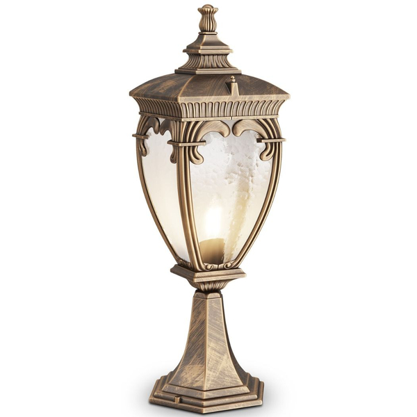 Lampka do ogrodu stojąca Fleur O414FL-01GB antyk złota