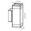 Metalowy kinkiet ścienny Elm 45331003 IP44 ogrodowy  czarny