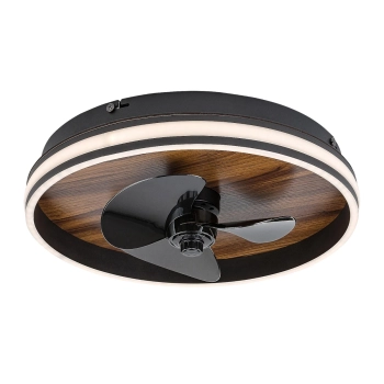 Lampowentylator z pilotem Faustine czarny brązowy 71016 LED 30W 3000-6500K CCT