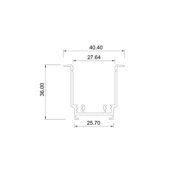 Magnetyczna szyna Magnetic LP-656-MAG SLIM 2m RS BK czarny