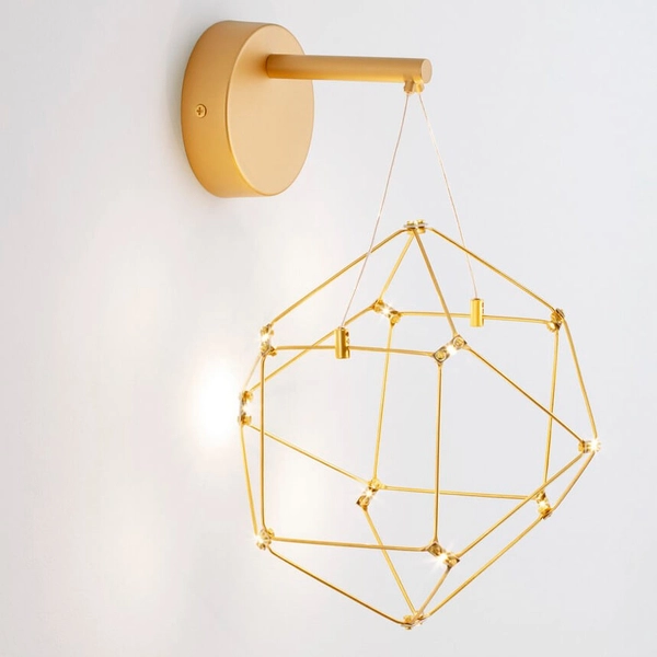 Przyścienna lampa ASIS LE44325 LED 6W 3000K geometryczna złoty