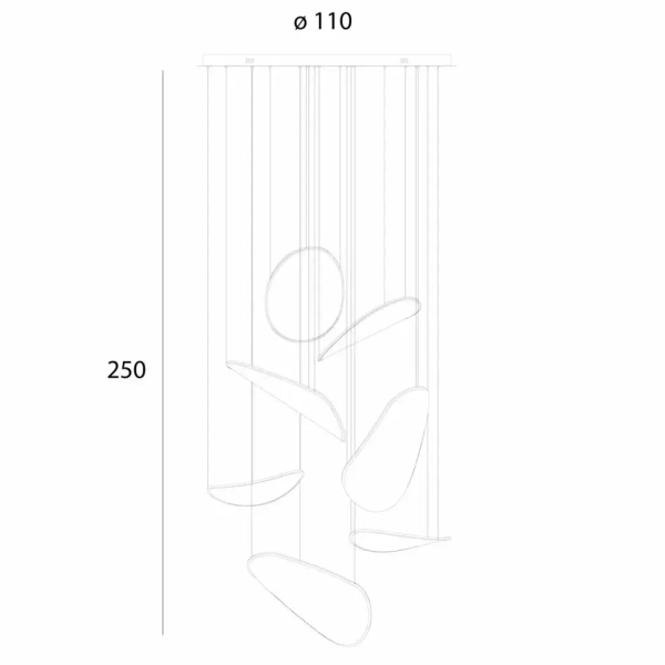 Wisząca lampa do salonu EMPIRE P0634D LED 121W 3000K chrom