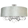 Pałacowy plafon AMSTERDAM C0059 Maxlight szkło tkanina biały
