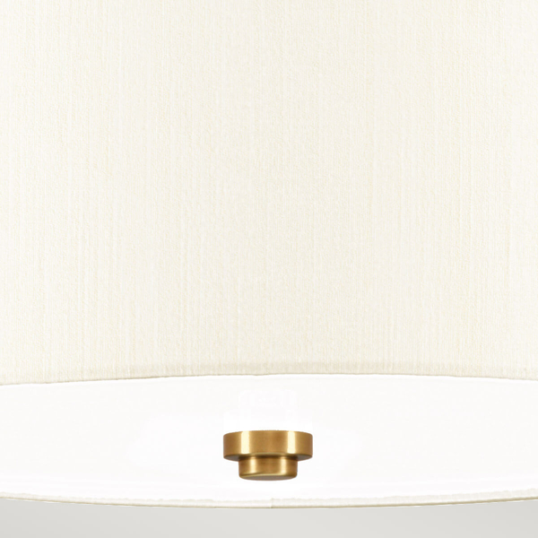 Sufitowa lampa materiałowa Fletcher DL-FLETCHER14-3LT-IV-AB biały mosiądz