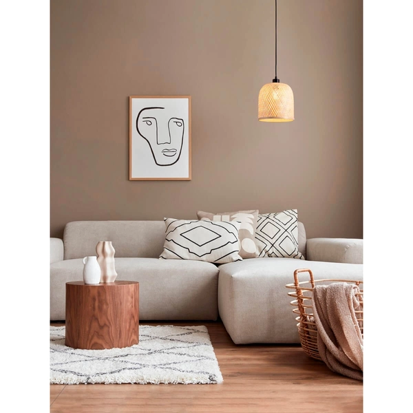 Pleciona lampa wisząca nad stół TALITAS LE44511 koszyk naturalna czarna