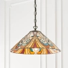 Wisząca lampa salonowa Hector 64162 witrażowa na łańcuchu kolorowa