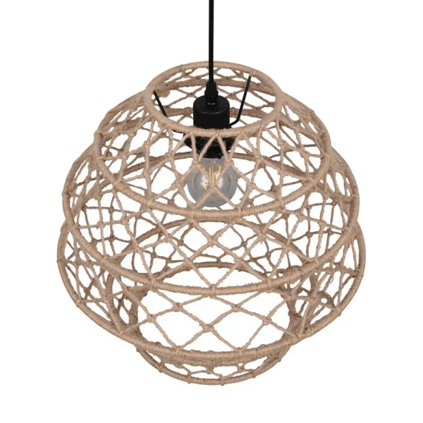 Wisząca lampa jadalniana HIVE R31681936 boho czarny naturalny