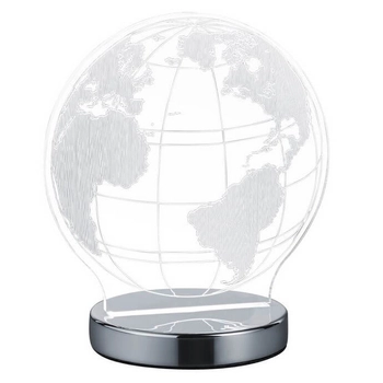 Lampka stołowa GLOBE R52481106 LED 7W 3000-6500K globus chrom przezroczysty