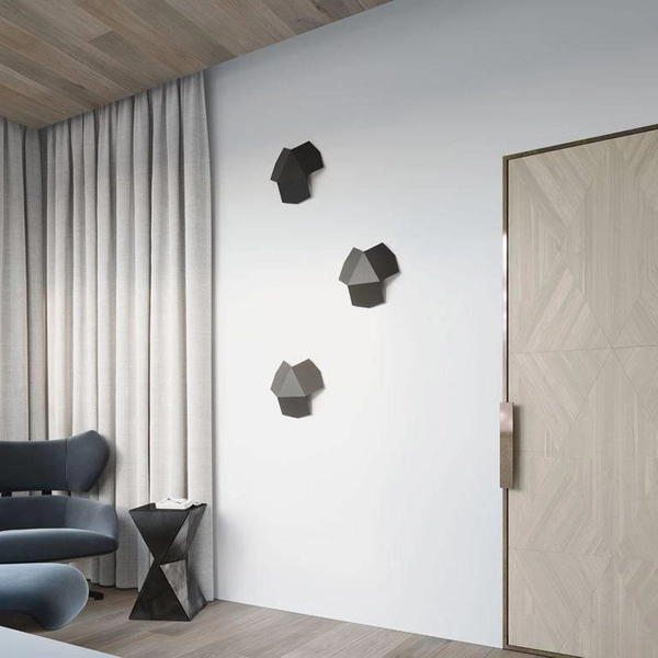 Kinkiet LAMPA ścienna SL.0425 metalowa OPRAWA geometryczna czarna