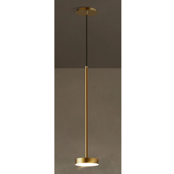 LAMPA wisząca CGSPOTLED1 COPEL okrągła OPRAWA metalowa LED 12W 3000K zwis dysk antyczny mosiądz