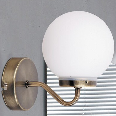 Kinkiet LAMPA łazienkowa TOGO 1302 Rabalux ścienna OPRAWA metalowa loftowa kula ball IP44 mosiądz biała