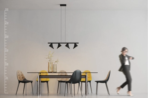 Designerska lampa wisząca Clamor LED 40W do sypialni