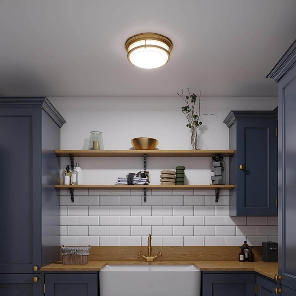 Sufitowa lampa Hadley HK-HADLEY-F-BR Hinkley IP44 biały szczotkowany brąz