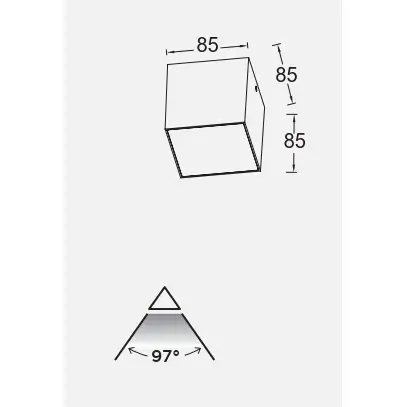 Tarasowy plafon sufitowy Gemini 6389102012 LED 7W 3000K IP65 czarny