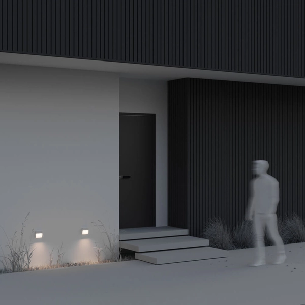 Schodowa lampa ścienna Mane O047SL-L3W3K LED 3W 3000K IP54 tarasowa biała