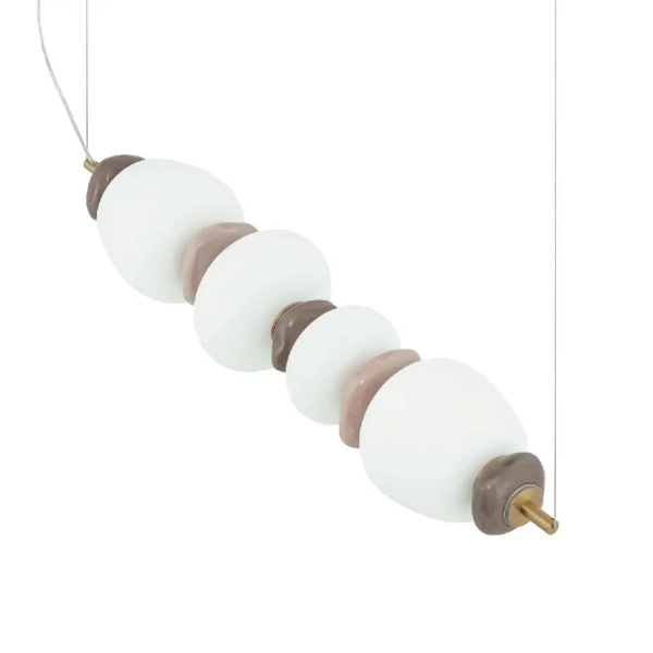 Wisząca lampa nad wyspę CERAMIC 11700 LED 22W 3000K biała szara