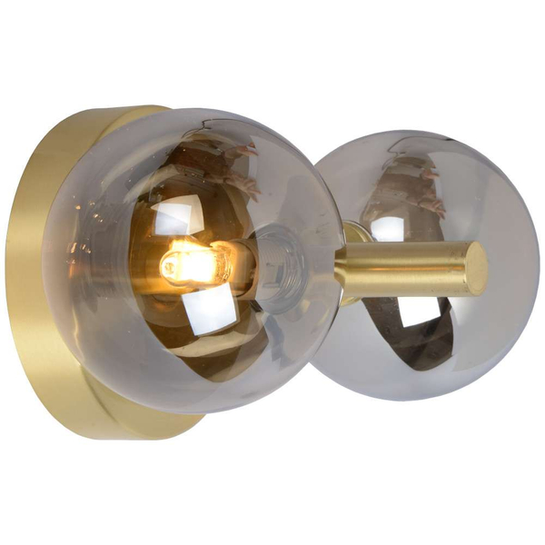 Loftowa LAMPA ścienna TYCHO 45274/02/02 Lucide szklana OPRAWA kinkiet kule przydymione mosiądz
