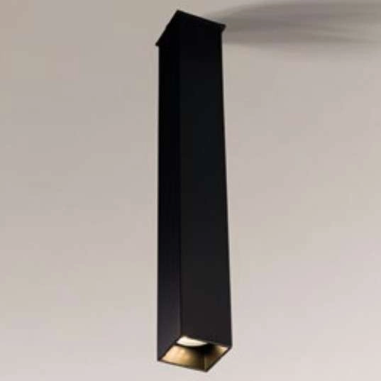 Prostokątna LAMPA sufitowa DOHA 1705 Shilo metalowa OPRAWA downlight czarny