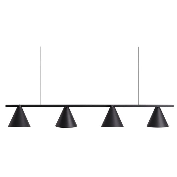 Modernistyczna lampa wisząca Form 1108L1 Aldex do salonu czarna